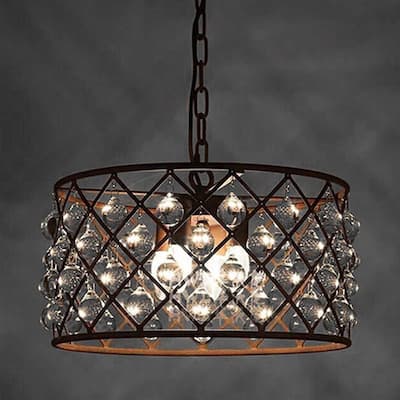 Hattie 3-light Rusty Steel 16-inch Edison Chandelier