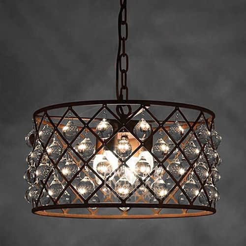 Hattie 3-light Rusty Steel 16-inch Edison Chandelier