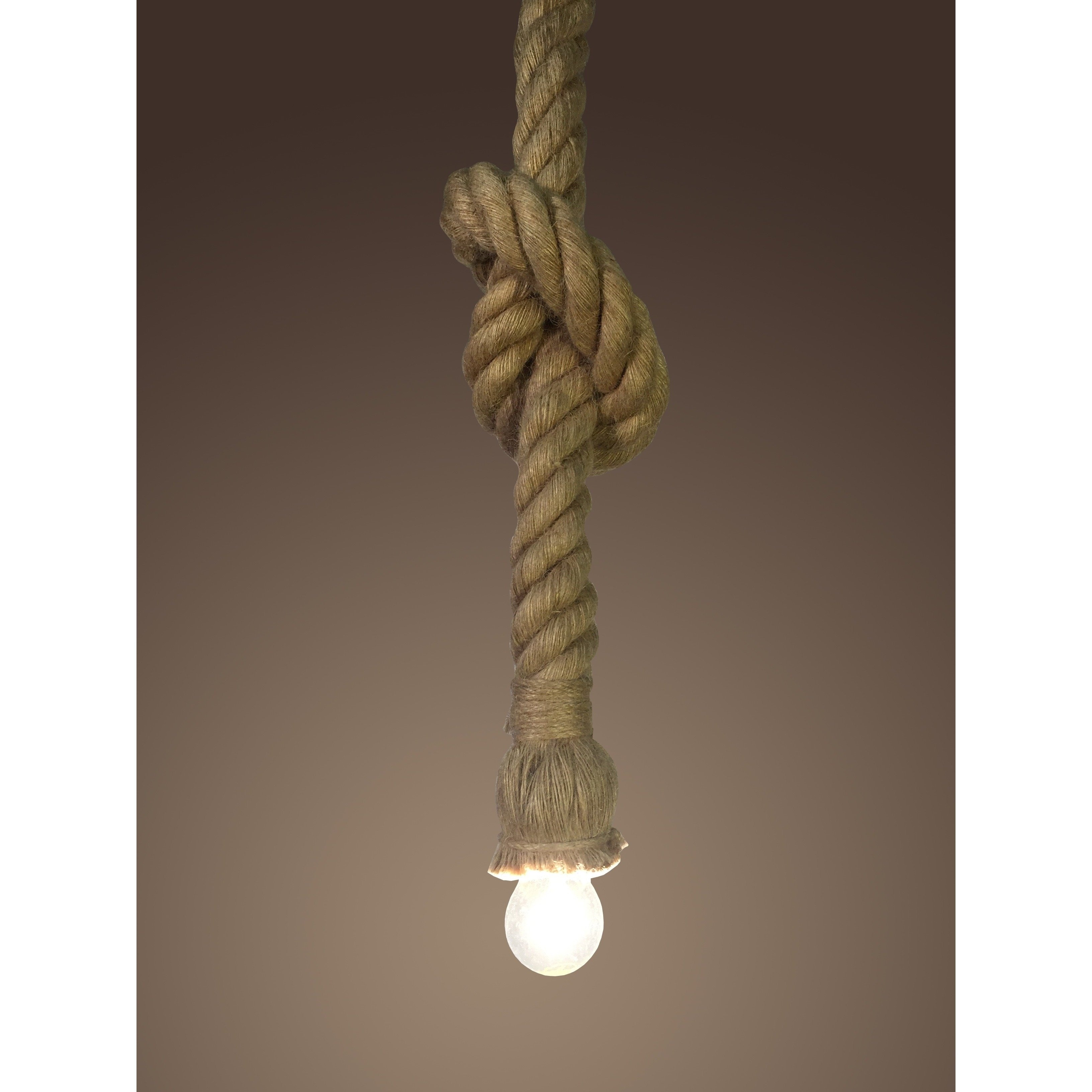 Bailey 1-light Hemp Rope 1.4-inch Thick Edison Pendant with Bulb - Bed Bath  & Beyond - 10319999