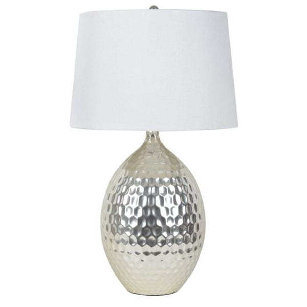 silver bedside lamp