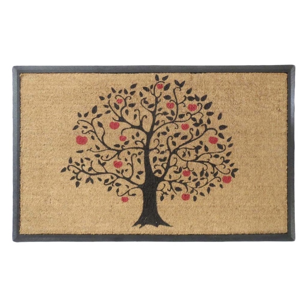 First Impression Rubber And Coir Large 30 X 48 Inch Double First Impression Rubber And Coir Large 30 X 48 Inch Double Doormat With Tree Design