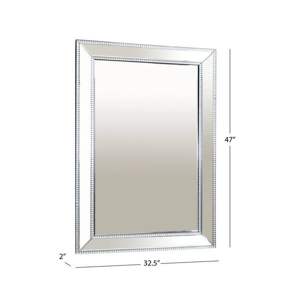 Abbyson Venice Glam Silver Rectangle Wall Mirror Bed Bath & Beyond