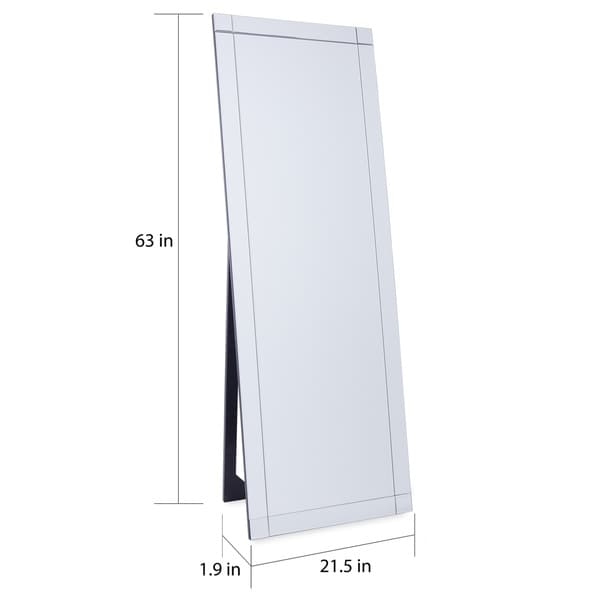 Clarendon Silver Glam Standing Full-Length Floor Mirror