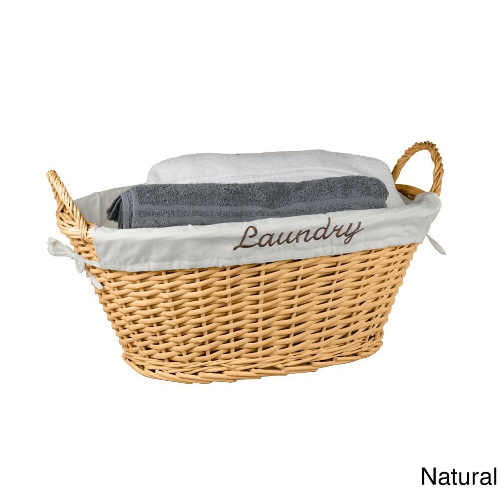 Home Basics White Wicker Laundry Hamper With Liner 886466450012 Ebay Home Basics White Wicker Laundry Hamper With Liner