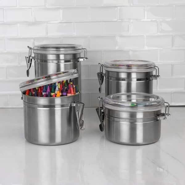 Stainless Steel Airtight Canister Food Container - On Sale - Bed Bath &  Beyond - 32034567