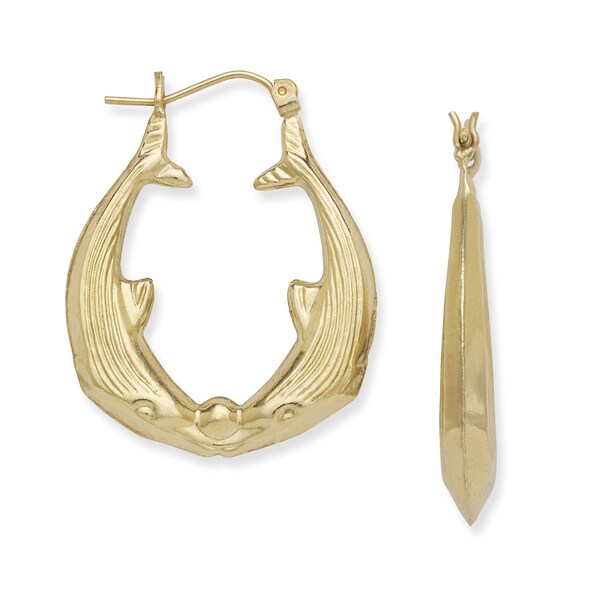 kiss up yellow hoop earrings