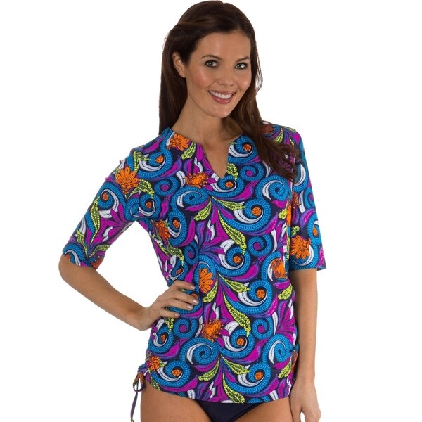 Mazu Swim Veruca Paisley Cover Up Rashguard Tunic Top