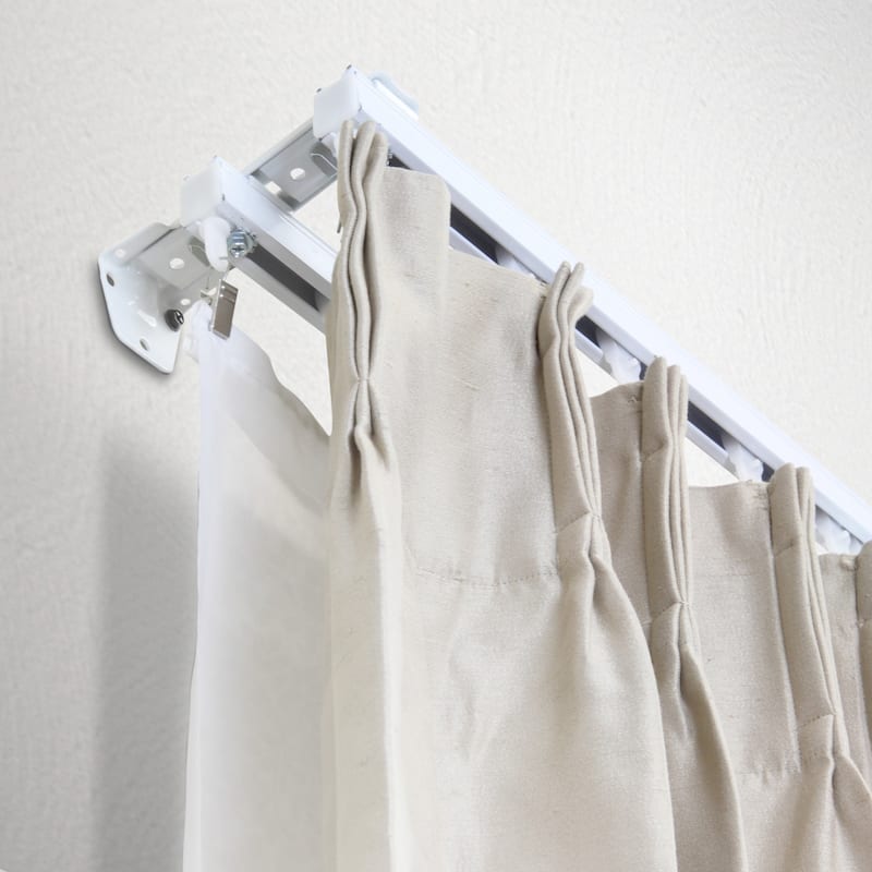 InStyleDesign Commercial Wall/Ceiling Double Track/Room Divider-White