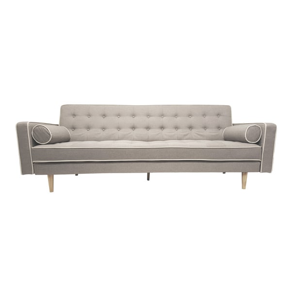 2-tone Mid-century Modern Grey Sleeper Sofa Futon with ...