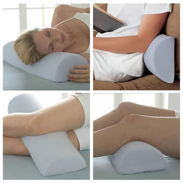Half Moon Black Support Pillow – For Ankle, Knee, Neck, Or Lumbar Comfort, Elderly Friendly