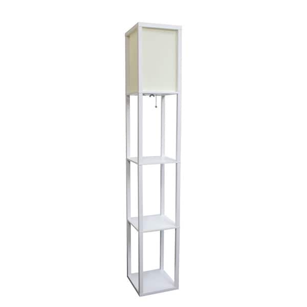 Simple Designs Etagere Organizer Storage Shelf Floor Lamp