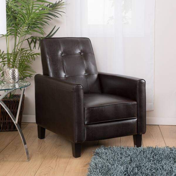 Ethan Tufted Bonded Leather Recliner Chair By Ethan Tufted Bonded Leather Recliner Chair By