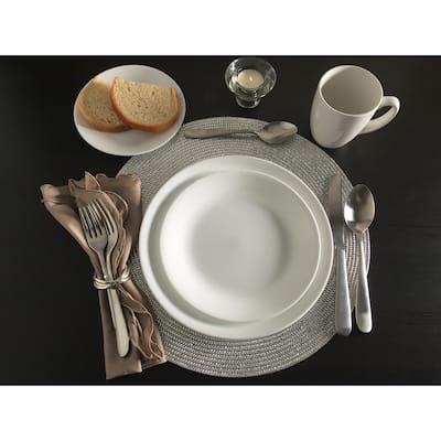 Corelle Livingware 38 piece Set, Service for 12, Winter Frost White
