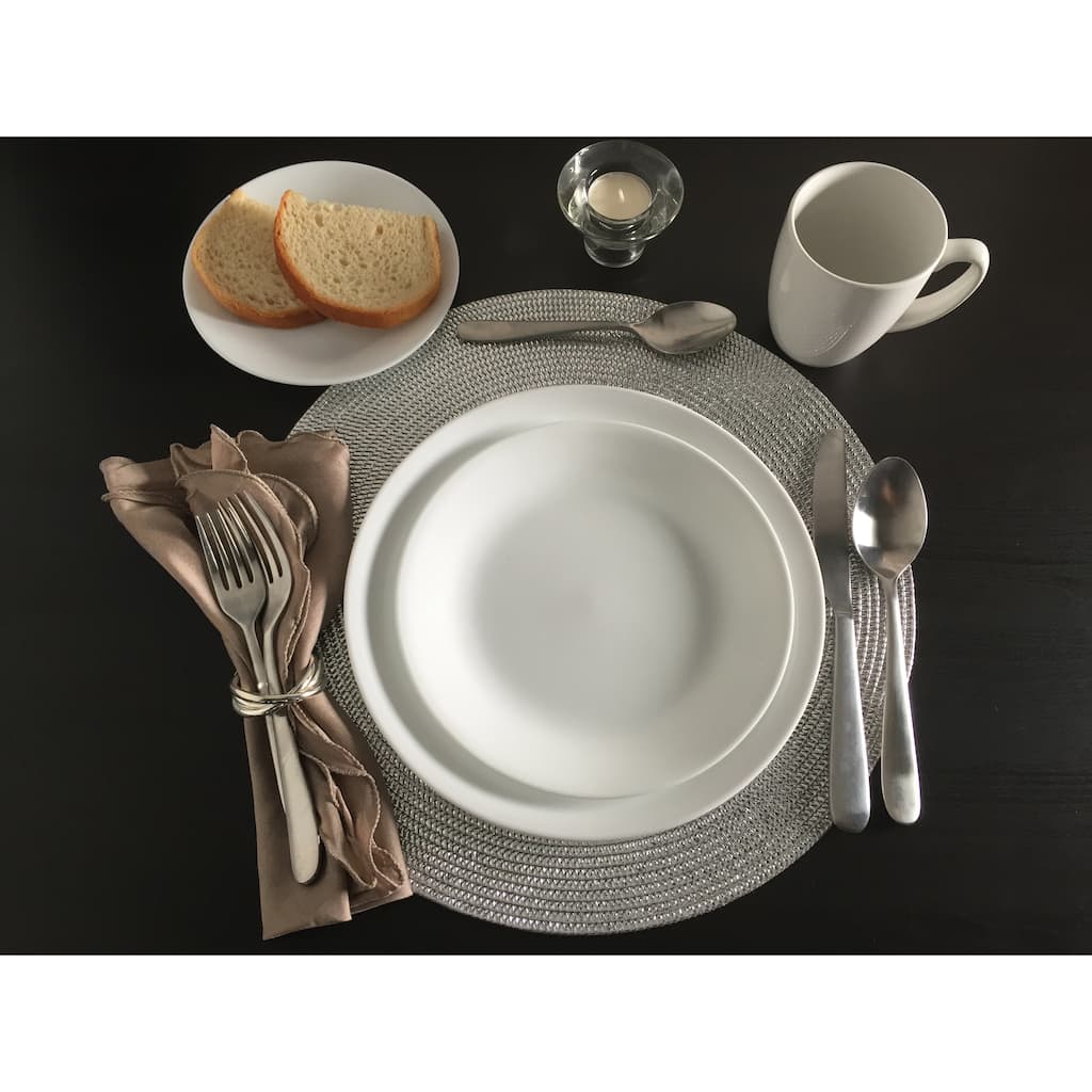 Corelle Livingware 38 piece Set, Service for 12, Winter Frost White