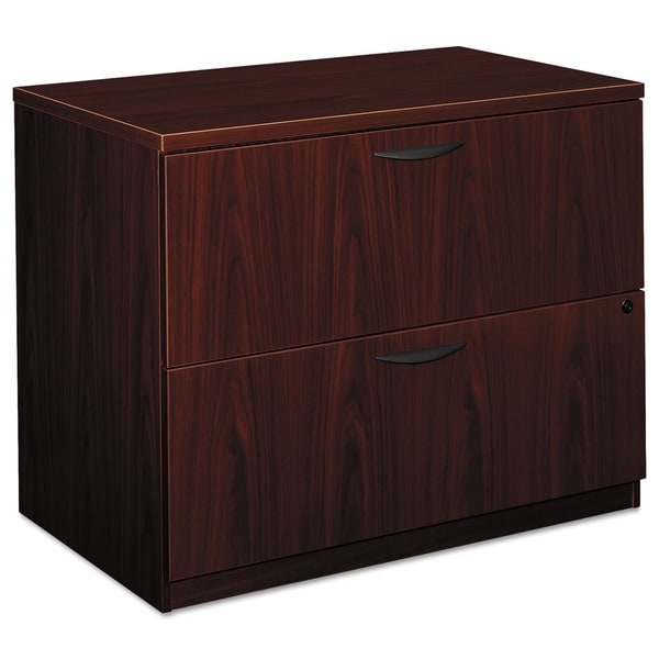 basyx by HON BL Mahogany 35 1/2 x 22 x 29 Laminate 2 drawer Lateral