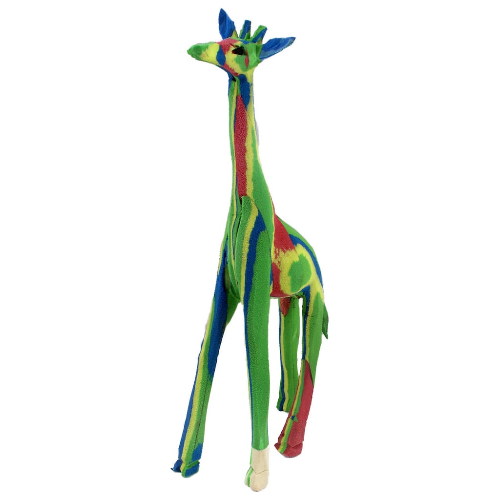 Handmade Recycled Flip Flop Rubber Giraffe Statue (Kenya)