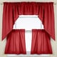preview thumbnail 1 of 3, Opaque Wine Ribcord Kitchen Curtain Pieces - Tiers/ Valances/ Swags