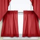preview thumbnail 3 of 3, Opaque Wine Ribcord Kitchen Curtain Pieces - Tiers/ Valances/ Swags