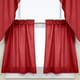 preview thumbnail 2 of 3, Opaque Wine Ribcord Kitchen Curtain Pieces - Tiers/ Valances/ Swags