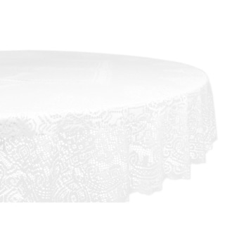 Gold Embroidered and Beaded 90-inch Tablecloth - Free Shipping On ... - Lace Victorian 63-inch Polyester Round Tablecloth