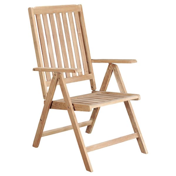 Shop Riviera Teak Reclining Patio Chair Free Shipping Today