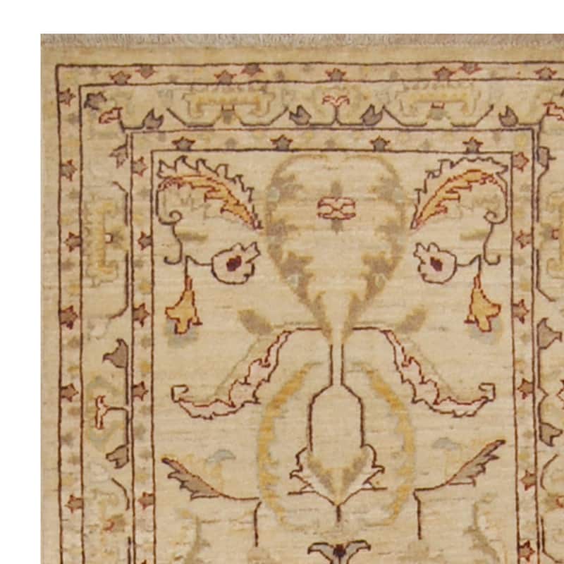 Handmade One-of-a-Kind Vegetable Dye Oushak Wool Rug (Afghanistan) - 2'6 x 11'2