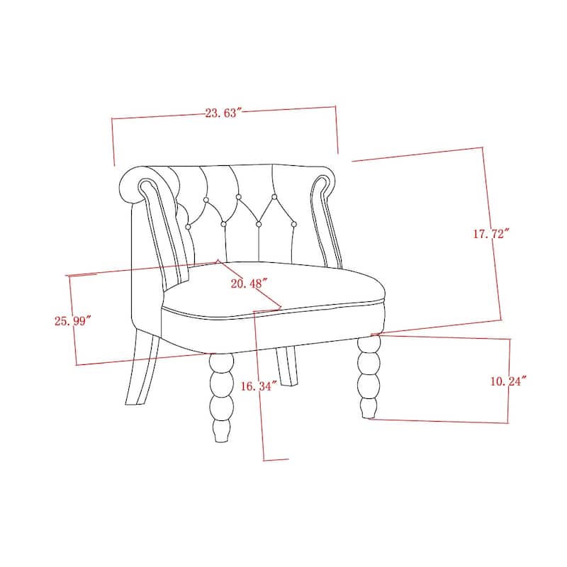 Silver Orchid Heston Victorian Style Contemporary Black Velvet Upholstered Accent Chair