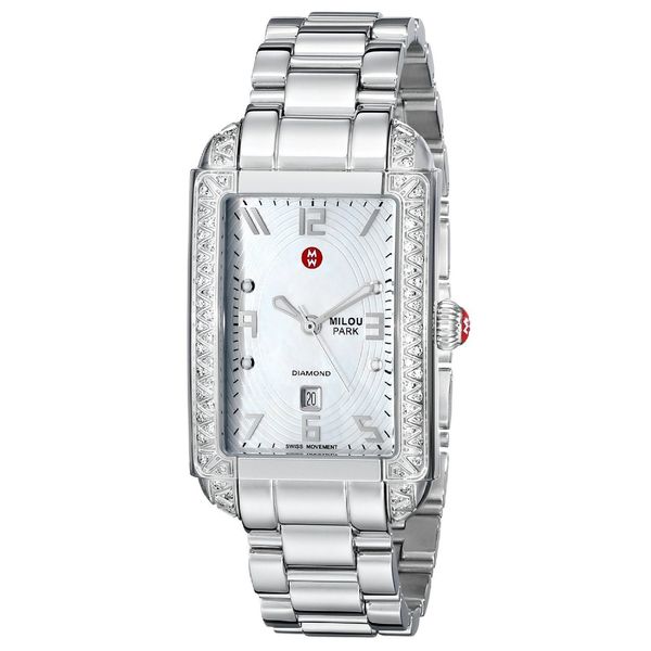 Michele Womens MWW15C000016 Milou Diamond Stainless Steel Watch