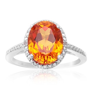 Black Hills Gold and Silver Created Orange Sapphire Ring - 11147632 ...