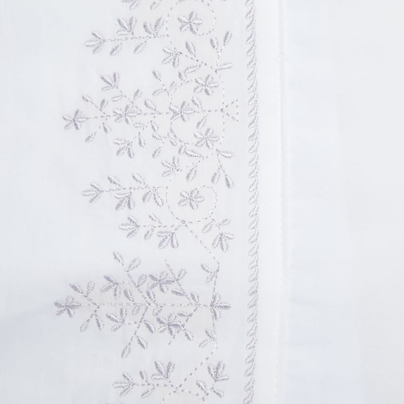 Leaf Stone Embroidery Percale Cotton Sheet Sets