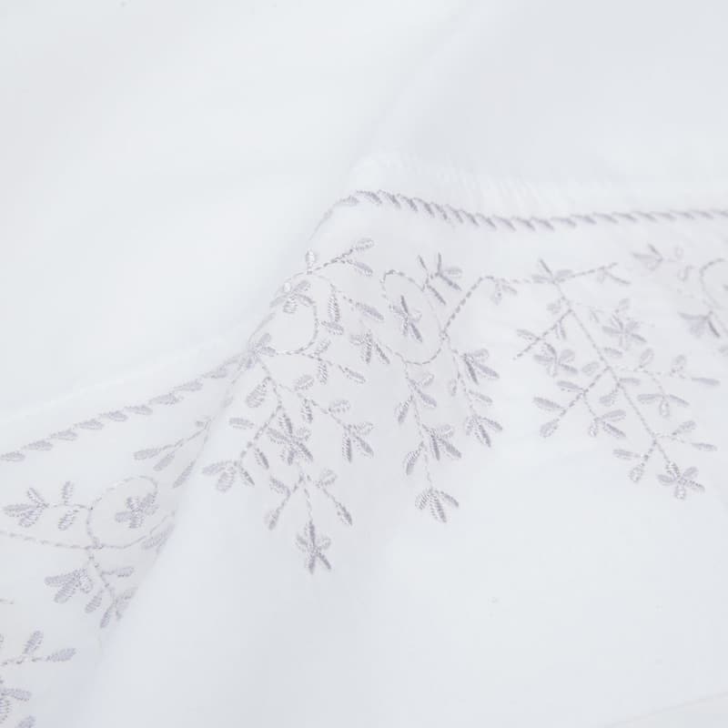 Leaf Stone Embroidery Percale Cotton Sheet Sets