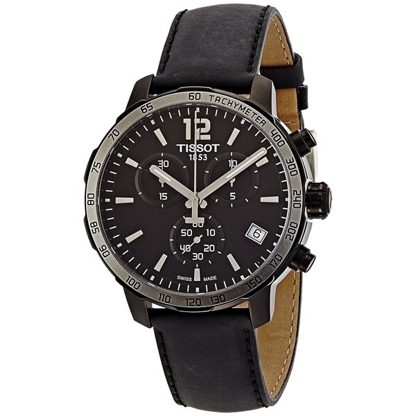 quickster chronograph black dial men's watch t0954491705701