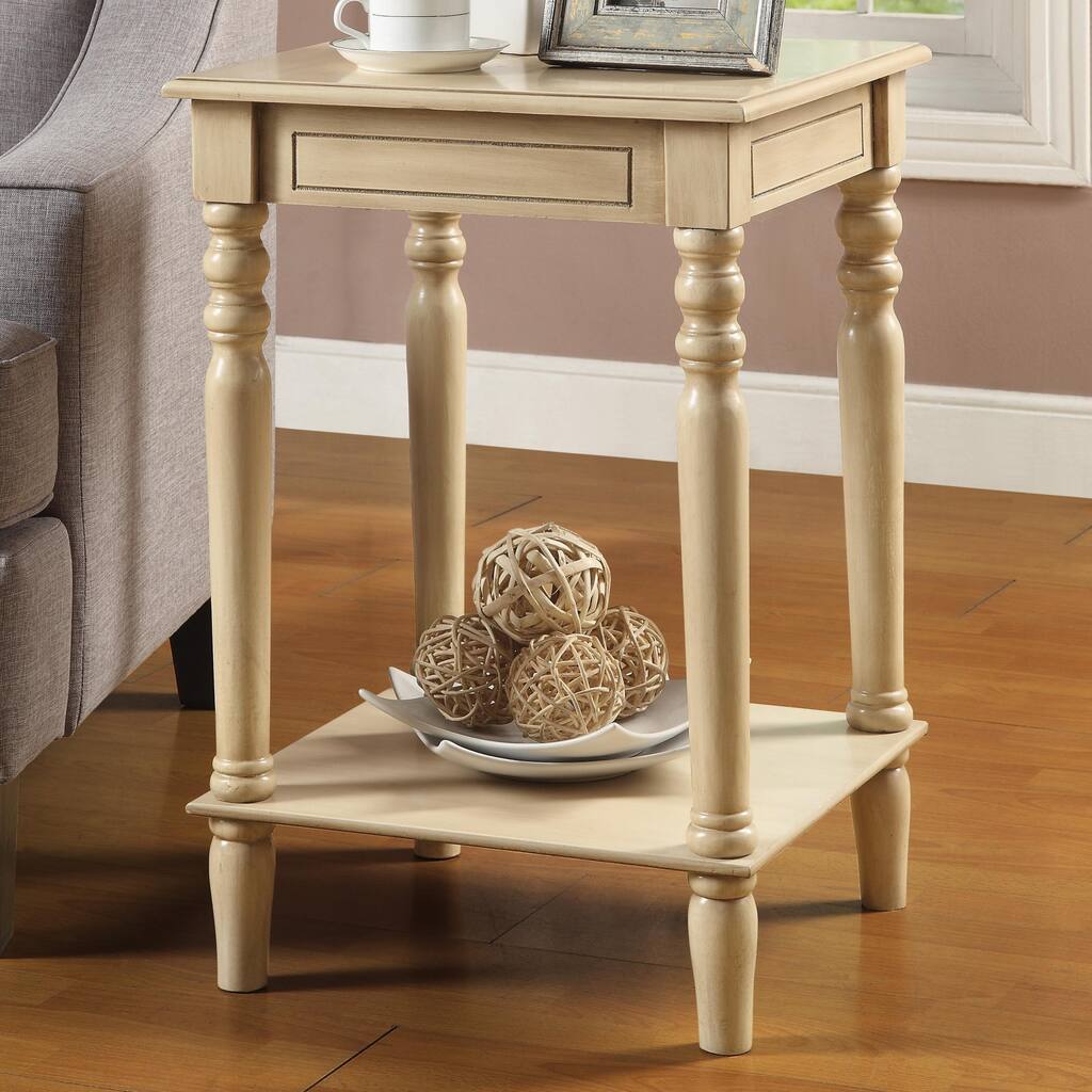 Living Room Antique White Accent Table