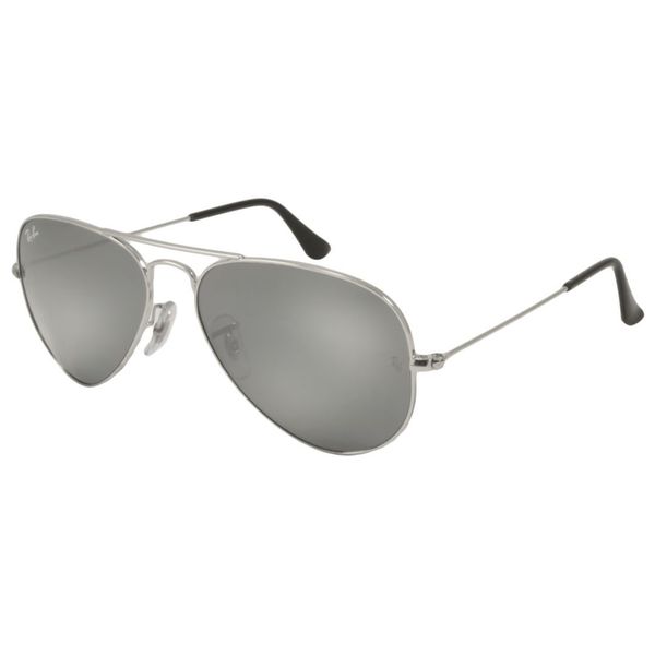Shop Ray-Ban RB3025 Large Aviator Sunglasses - 55MM - Silver - Free ...