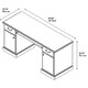 preview thumbnail 8 of 7, Bennington Credenza Desk in Harvest Cherry from kathy ireland Home by Bush Furniture