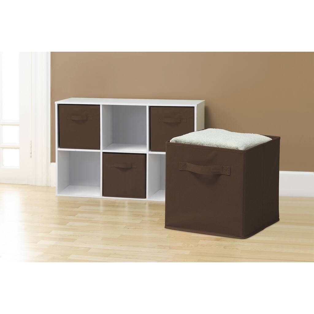 Collapsible Storage Cubes, Chocolate (Pack of 6)