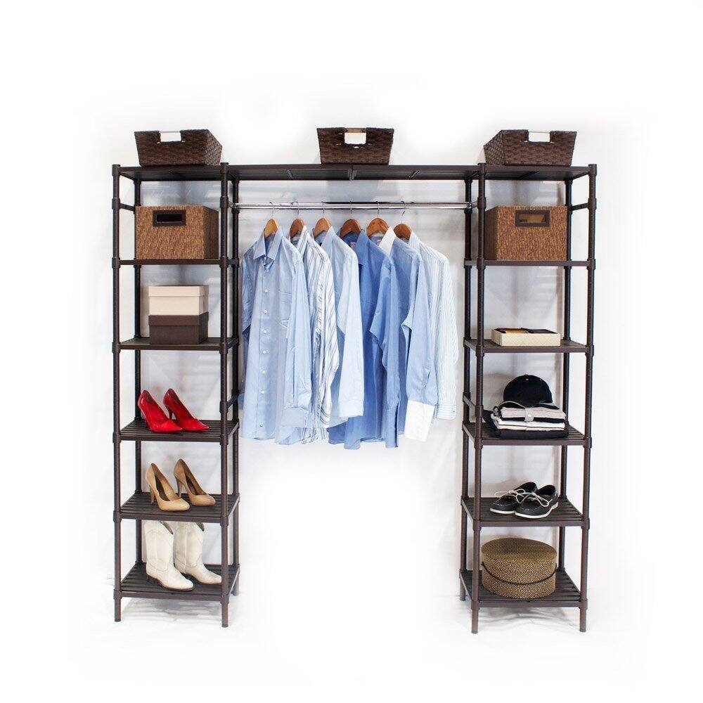 Seville Classics Resin Slat Expandable Closet Organizer System