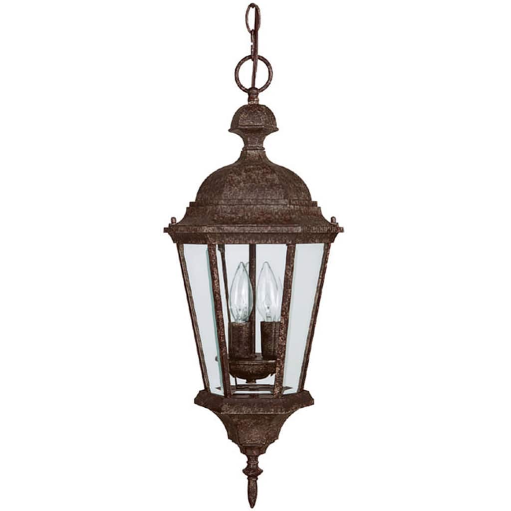 Carraige House 3-light Tortoise Hanging Outdoor Lantern - Totoise