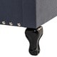 preview thumbnail 5 of 5, SAFAVIEH Hathaway Navy Linen Upholstered Tufted Rolled Back Bed (Queen)