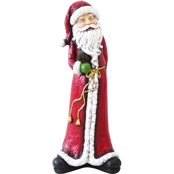 Tall Skinny Santa Christmas 27-inch Figurine - Free 