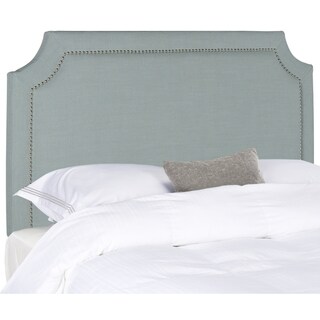 SAFAVIEH Shayne Sky Blue Upholstered Headboard - Silver Nailhead (Full ...