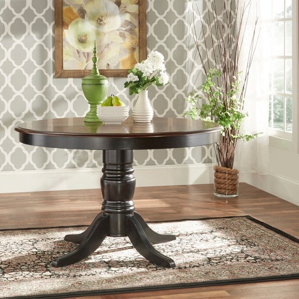 Shop TRIBECCA HOME Mackenzie Country Black Dining Table - Free Shipping ...