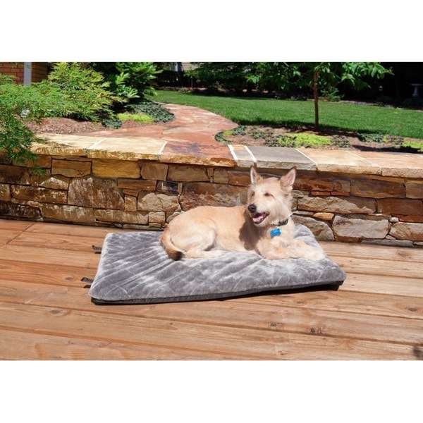 FurHaven Weather-resistant Orthopedic Crate and Kennel Mattress with Quilted Plush Top