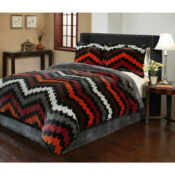 Cheetah Velvet Plush Print 3 piece Comforter Set