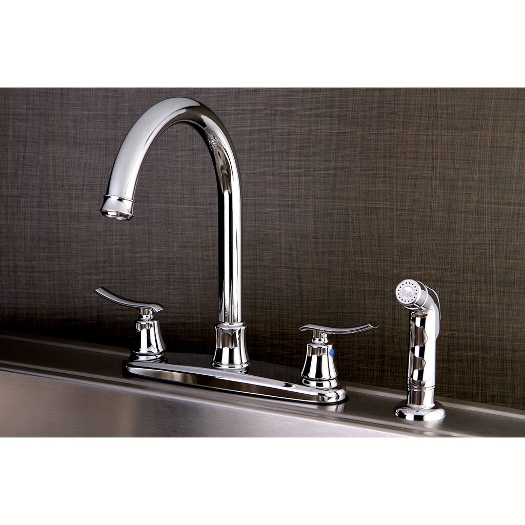 Kingston Brass Euro Chrome Kitchen Faucet with Side Sprayer