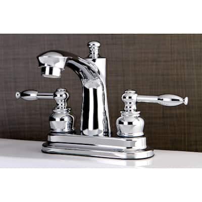 Kingston Brass Knight Chrome 4-inch Center Bathroom Faucet