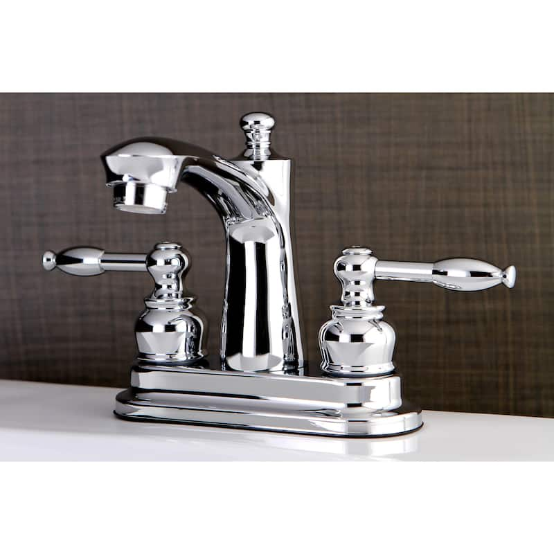 Kingston Brass Knight Chrome 4-inch Center Bathroom Faucet