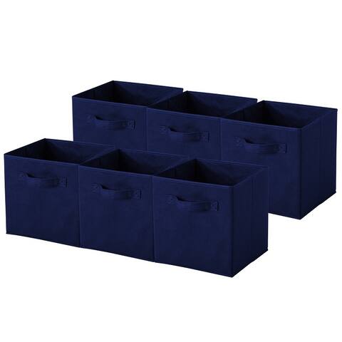 Navy Blue Collapsible Storage Cubes (Pack of 6)