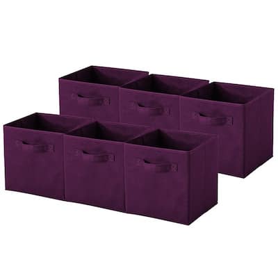 Purple Collapsible Storage Cubes (Pack of 6)