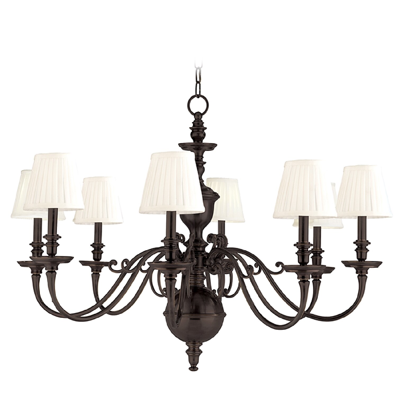 Hudson Valley Charleston 8-light Chandelier, Old Bronze (Old Bronze, Off White) - Chandeliers For Bedrooms by Overstock.com